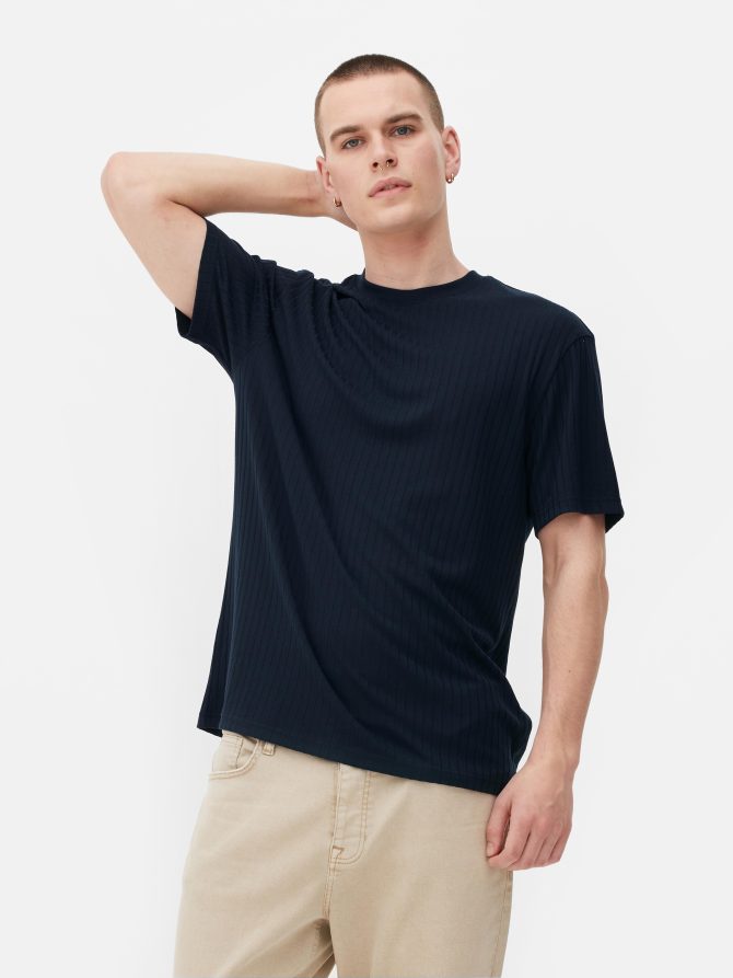 Ribbed Relaxed Fit T-Shirt - Image 2