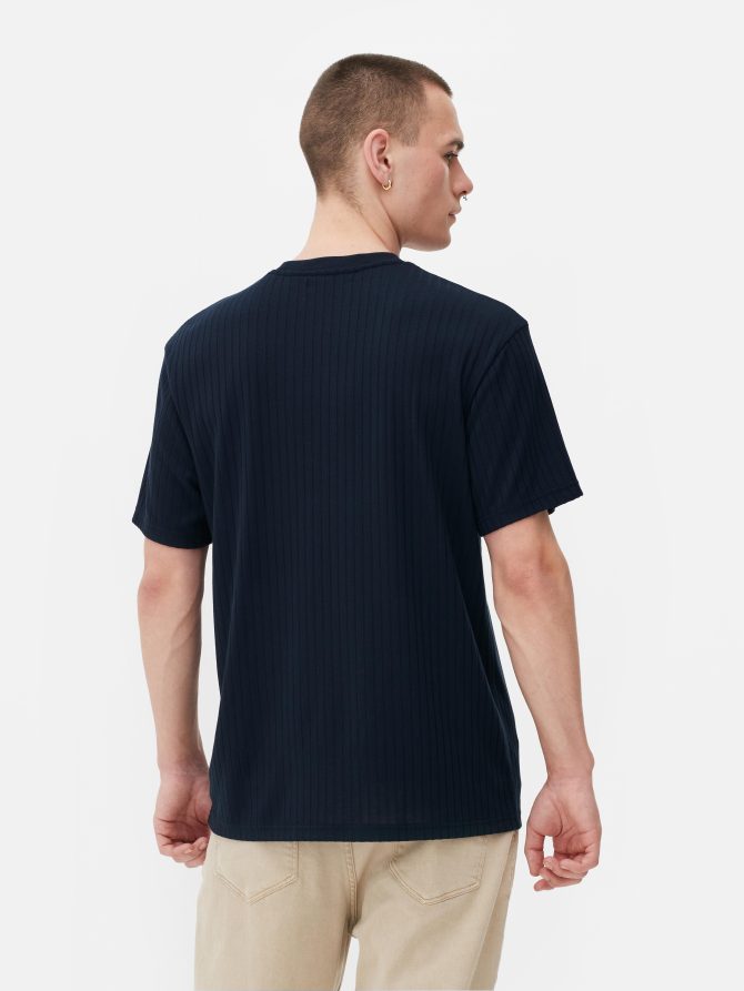 Ribbed Relaxed Fit T-Shirt - Image 4