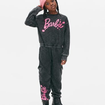 Kids' Barbie Acid Wash Cargo Joggers