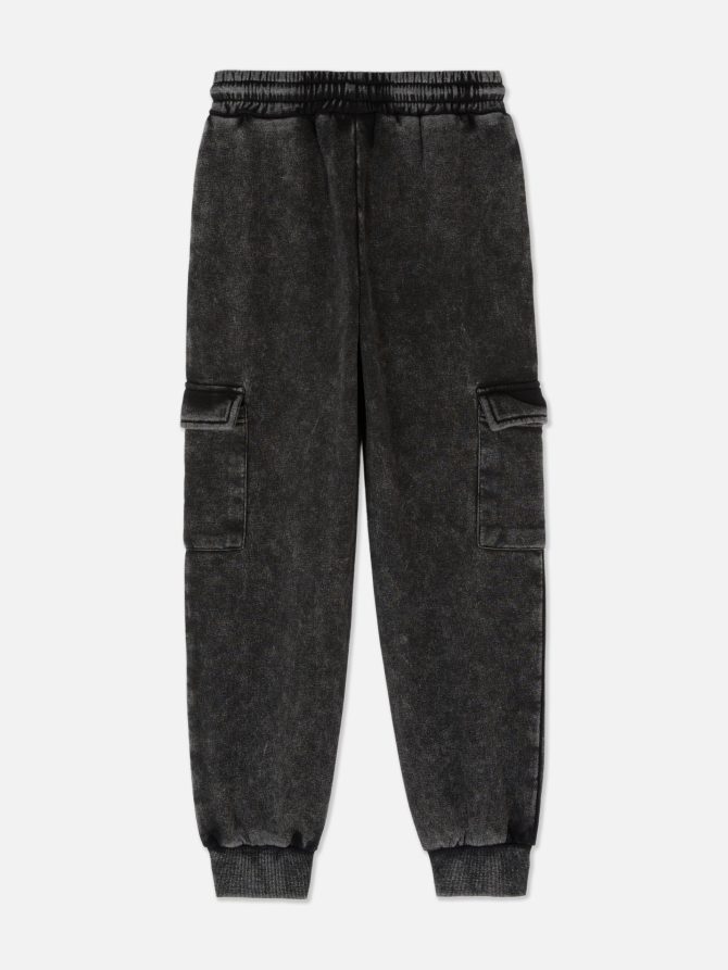 Kids' Barbie Acid Wash Cargo Joggers - Image 4
