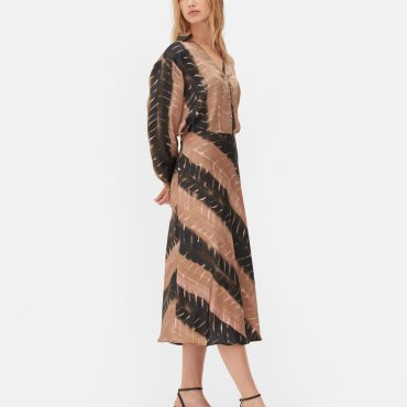 The Edit Print Midi Skirt