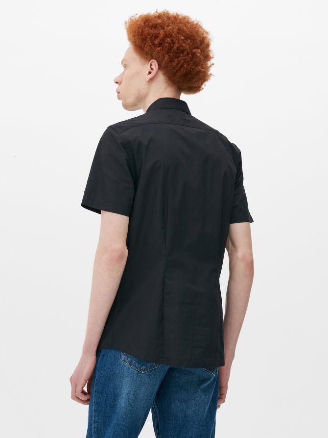 Short Sleeve Slim Fit Dressy Shirt - Image 4