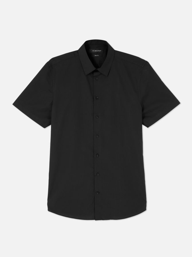 Short Sleeve Slim Fit Dressy Shirt - Image 5
